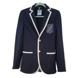 Women's Houston White Tailored Navy Blue Blazer Jacket Formal XXS -NWT